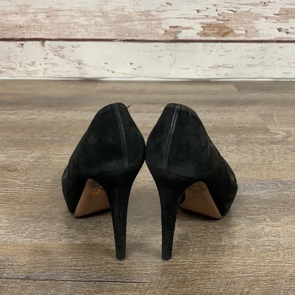 Prada Calzature Donna Camoscio basic black 38.5 - Picture 6 of 16